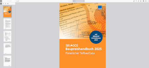 Leseprobe SIRADOS Baupreishandbuch Tiefbau